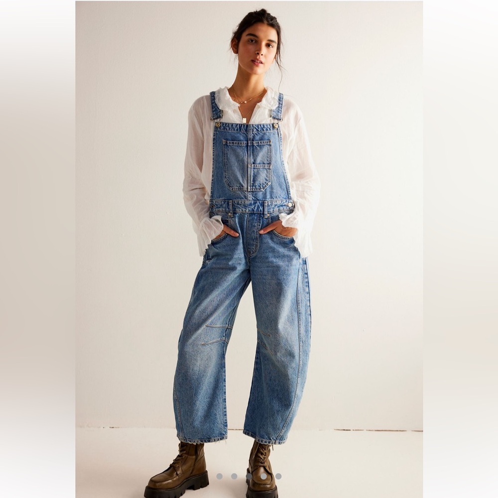 We The Free Good Luck Barrel Overalls